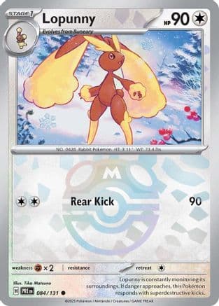 Lopunny (Master Ball Pattern) 084- SV Prismatic Evolutions Holofoil