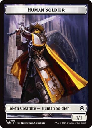 Human Soldier (0003) // Clue Double-Sided Token (-3 // 22) [Innistrad Remastered]  Foil
