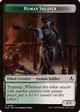 Human Soldier (0020) // Emblem - Tamiyo, Field Researcher Double-Sided Token (-20 // 26) [Innistrad Remastered]
