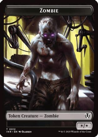 Zombie (0011) // Zombie (0012) Double-Sided Token (-11 // 12) [Innistrad Remastered]  Foil