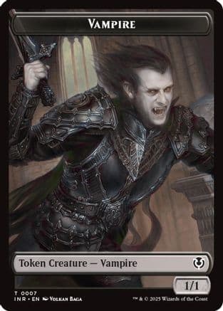 Vampire (0007) // Vampire (0008) Double-Sided Token (-7 // 8) [Innistrad Remastered]  Foil