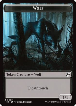 Wolf (0009) // Wolf (0018) Double-Sided Token (-9 // 18) [Innistrad Remastered]  Foil