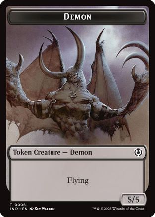 Demon // Human Cleric Double-Sided Token (-6 // 19) [Innistrad Remastered]