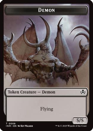 Demon // Human Cleric Double-Sided Token (-6 // 19) [Innistrad Remastered]