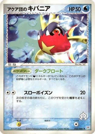 Team Aqua's Carvanha (033/080) (Japanese) - Magma VS Aqua Two Ambitions Unlimited