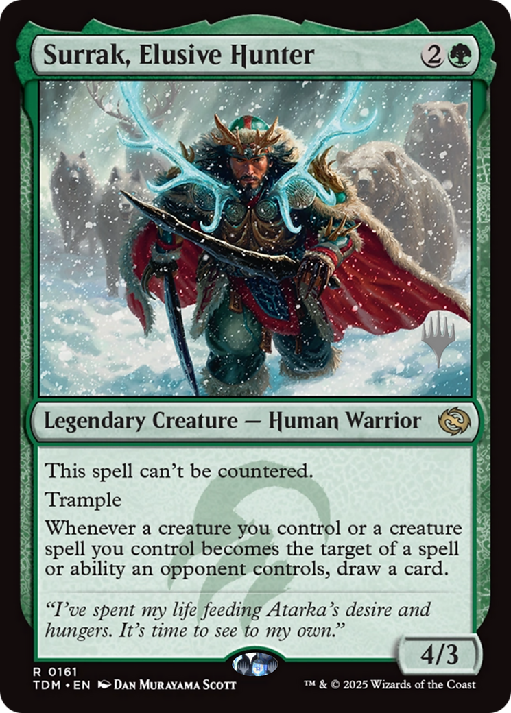 Surrak, Elusive Hunter (161) [Promo Pack: Tarkir: Dragonstorm]  Foil