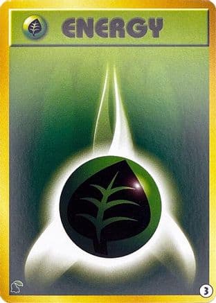 Basic Grass Energy - 3 (3) (Japanese) - Intro Pack Neo Chikorita