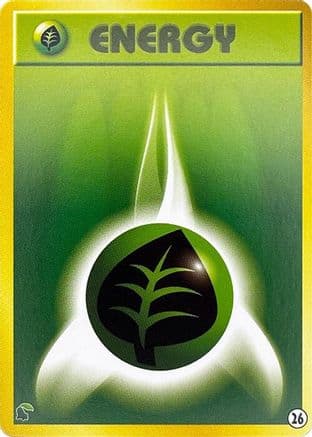 Basic Grass Energy - 26 (26) (Japanese) - Intro Pack Neo Chikorita