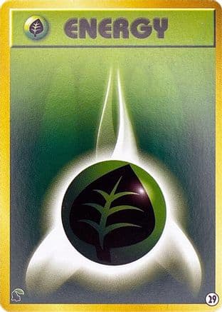 Basic Grass Energy - 29 (29) (Japanese) - Intro Pack Neo Chikorita