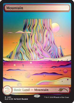 Mountain (1481) (Rainbow Foil) (-1481) [Secret Lair Drop Series]  Foil