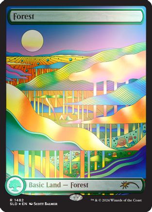 Forest (1482) (Rainbow Foil) (-1482) [Secret Lair Drop Series]  Foil