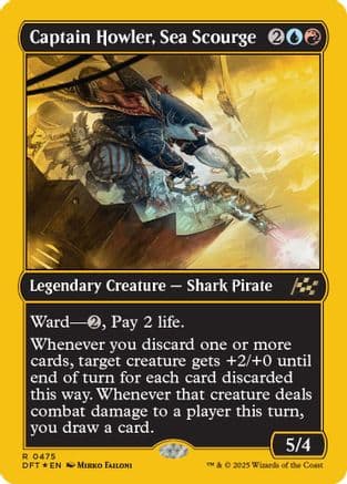 Captain Howler, Sea Scourge (First-Place Foil) |  Foil (475) [Aetherdrift]