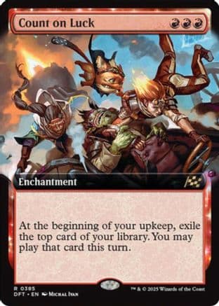 Count on Luck (Extended Art) |  Foil (385) [Aetherdrift]