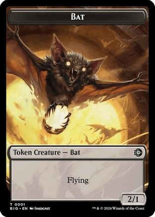 Bat // Plot Double-Sided Token (-1 // 20) [Outlaws of Thunder Junction: The Big Score]