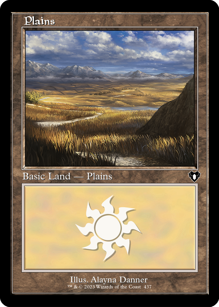 Plains (437) (Retro) [Commander Masters] Foil