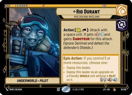 Rio Durant - Wisecracking Wheelman |  (015/262)  [Jump to Lightspeed]