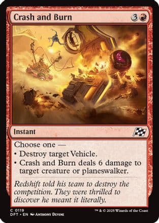 Crash and Burn |  Foil (119) [Aetherdrift]