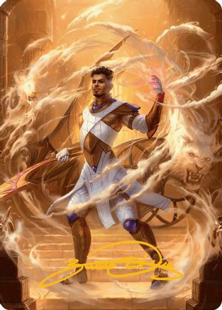 Basri, Tomorrow's Champion Art Card (Gold-Stamped Signature) (-009) [Art Series: Aetherdrift]