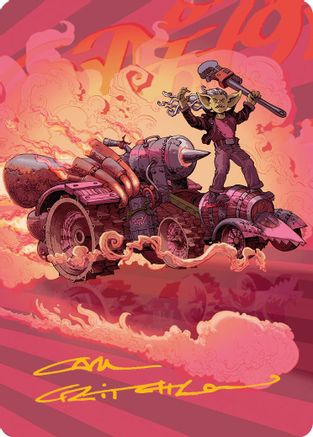Burner Rocket Art Card (Gold-Stamped Signature) (-041) [Art Series: Aetherdrift]