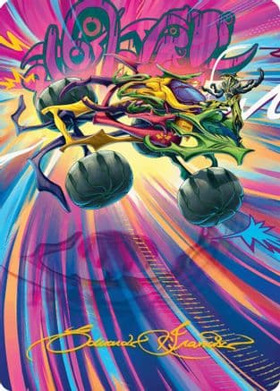 Thunderous Velocipede Art Card (Gold-Stamped Signature) (-043) [Art Series: Aetherdrift]