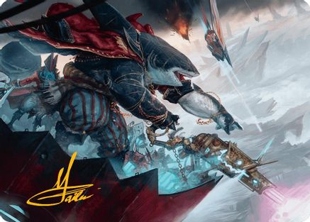 Captain Howler, Sea Scourge Art Card (16/54) (Gold-Stamped Signature) (-016) [Art Series: Aetherdrift]
