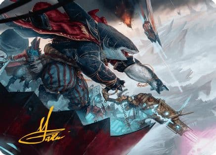 Captain Howler, Sea Scourge Art Card (16/54) (Gold-Stamped Signature) (-016) [Art Series: Aetherdrift]