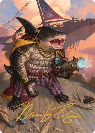 Captain Howler, Sea Scourge Art Card (4/54) (Gold-Stamped Signature) (-004) [Art Series: Aetherdrift]