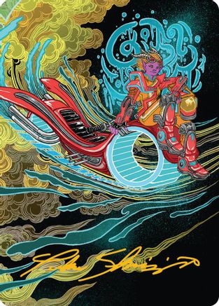 Cloudspire Skycycle Art Card (Gold-Stamped Signature) (-044) [Art Series: Aetherdrift]
