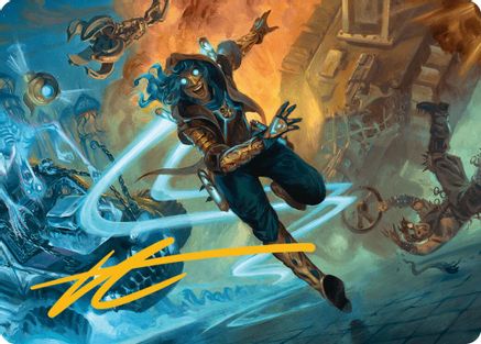 Sita Varma, Masked Racer Art Card (Gold-Stamped Signature) (-026) [Art Series: Aetherdrift]