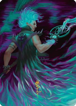 Winter, Cursed Rider Art Card (Gold-Stamped Signature) (-007) [Art Series: Aetherdrift]