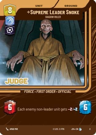 Supreme Leader Snoke - Shadow Ruler |  (3)  [Judge Promos]