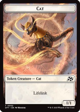 Cat // Thopter (0010) Double-Sided Token |  Foil (2 // 10) [Aetherdrift]