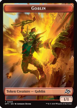Goblin // Thopter (0010) Double-Sided Token |  Foil (5 // 10) [Aetherdrift]