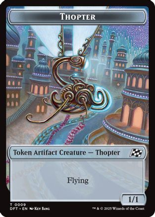 Thopter (0009) // Treasure Double-Sided Token |  (9 // 11) [Aetherdrift]