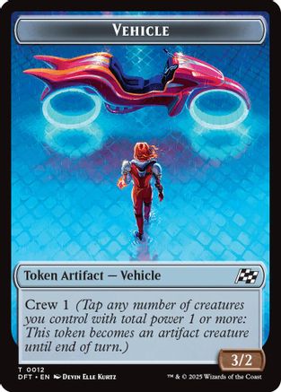 Vehicle // Pilot Double-Sided Token |  (12 // 1) [Aetherdrift]