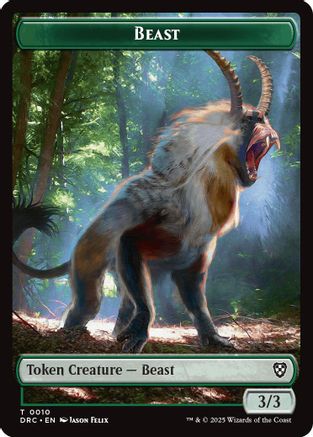 Beast (0010) // Servo Double-Sided Token (-10 // 8) [Commander: Aetherdrift]