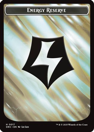 Energy Reserve // Energy Reserve Double-Sided Token (-017) [Commander: Aetherdrift]