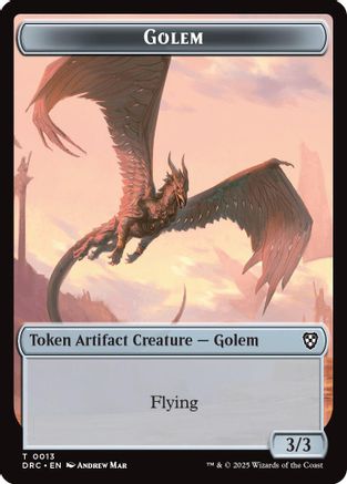 Golem (0013) // Nalaar Aetherjet Double-Sided Token (-13 // 16) [Commander: Aetherdrift]
