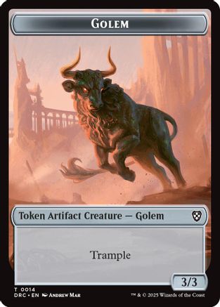 Golem (0014) // Thopter (0010) Double-Sided Token (-14 // 10) [Commander: Aetherdrift]