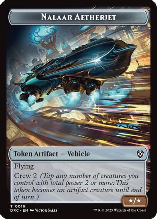 Nalaar Aetherjet // Treasure Double-Sided Token (-16 // 11) [Commander: Aetherdrift]