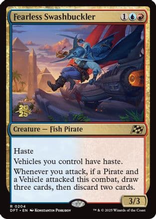 Fearless Swashbuckler (-204) [Prerelease Cards]  Foil