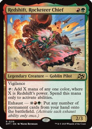 Redshift, Rocketeer Chief (-218) [Prerelease Cards]  Foil