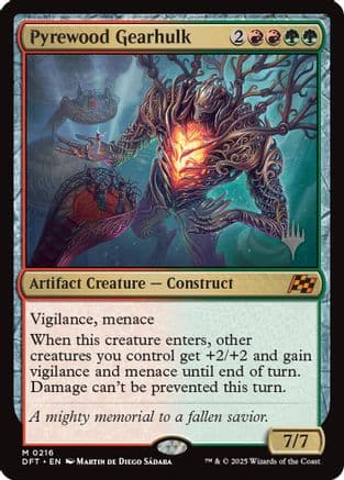 Pyrewood Gearhulk (216) [Promo Pack: Aetherdrift]  Foil