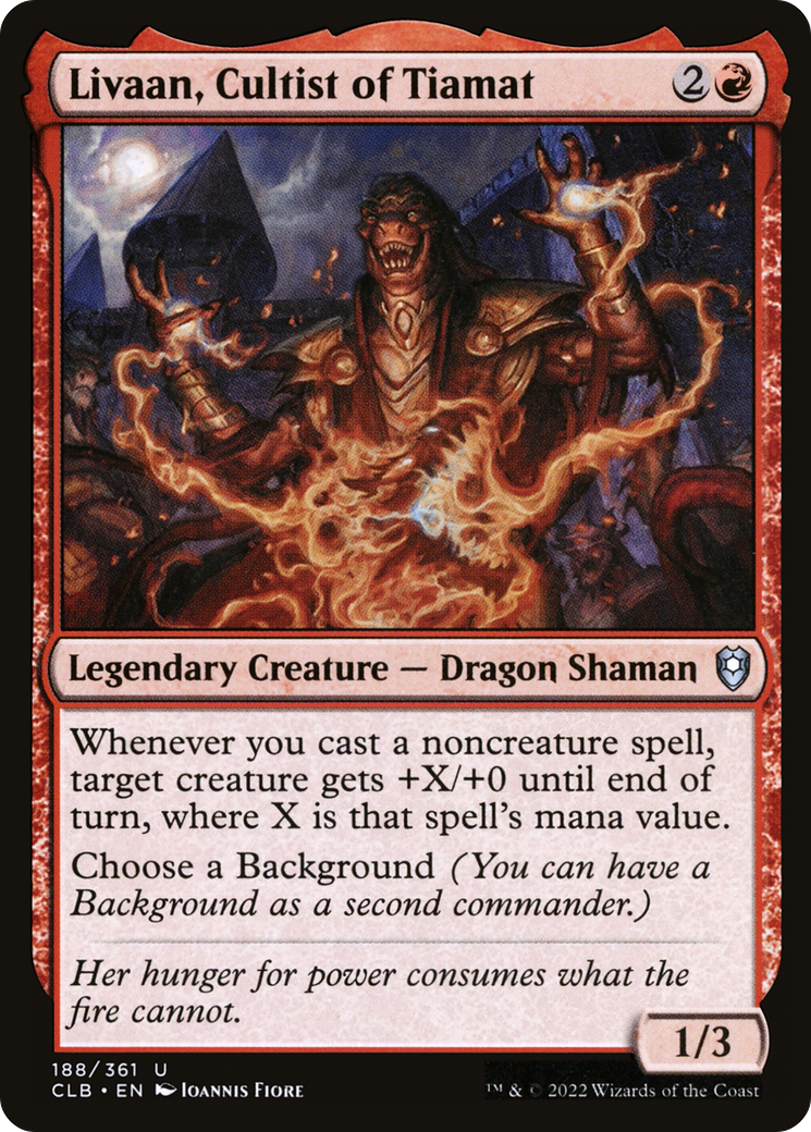 Livaan, Cultist of Tiamat [Commander Legends: Battle for Baldur's Gate] Foil