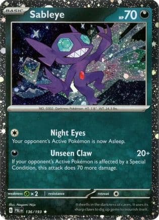 Sableye (Cosmos Holo) 136- Miscellaneous Cards & Products Holofoil