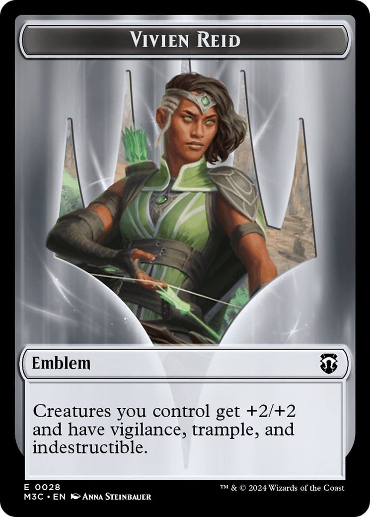 Vivien Reid Emblem (TM3C-028) - Modern Horizons 3 Commander Tokens