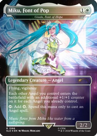 Miku, Font of Pop - Giada, Font of Hope (Rainbow Foil) (-1586) [Secret Lair Drop Series]  Foil