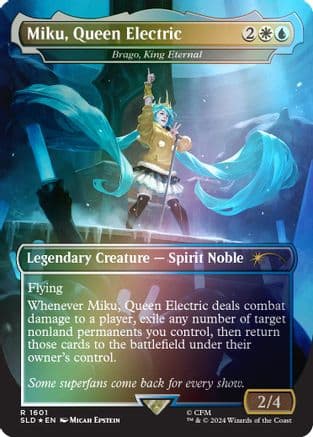 Miku, Queen Electric - Brago, King Eternal (Rainbow Foil) (-1601) [Secret Lair Drop Series]  Foil