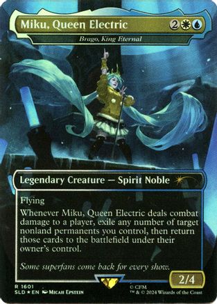 Miku, Queen Electric - Brago, King Eternal (Rainbow Foil) (-1601) [Secret Lair Drop Series]  Foil