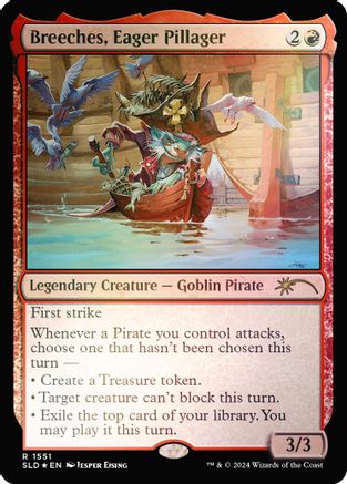 Breeches, Eager Pillager (Rainbow Foil) (-1551) [Secret Lair Drop Series]  Foil
